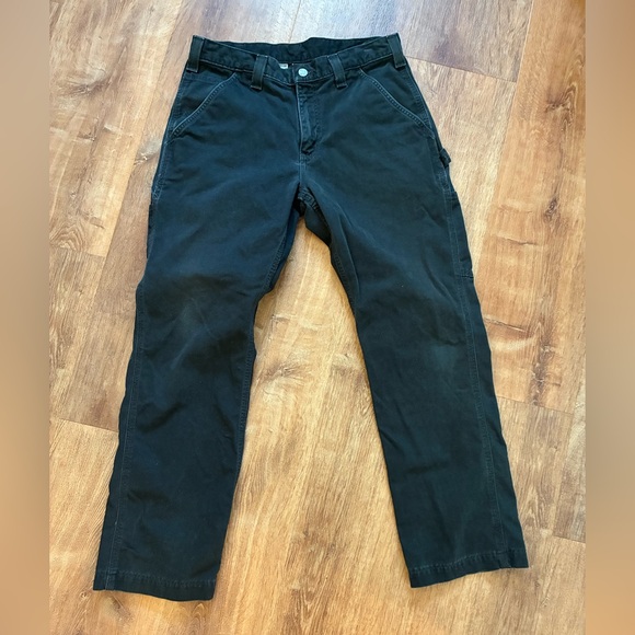 Carhartt Other - Carharrt Black Work Pants 32x30 Straight Fit Heavy Cotton Utility Pants